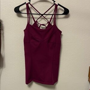 Women's Strappy Tank Top - Burgundy